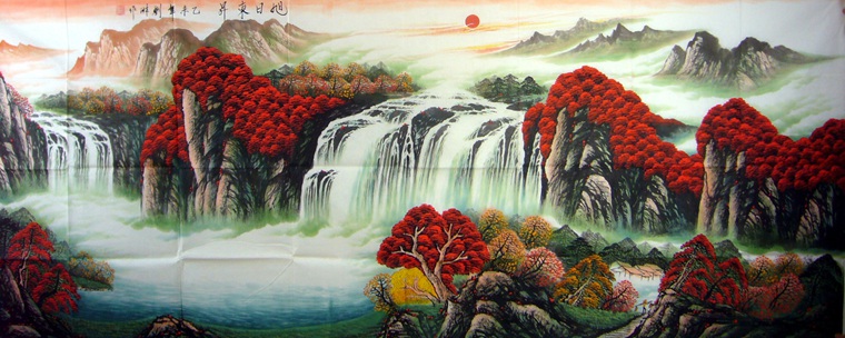 小八尺风水山水画